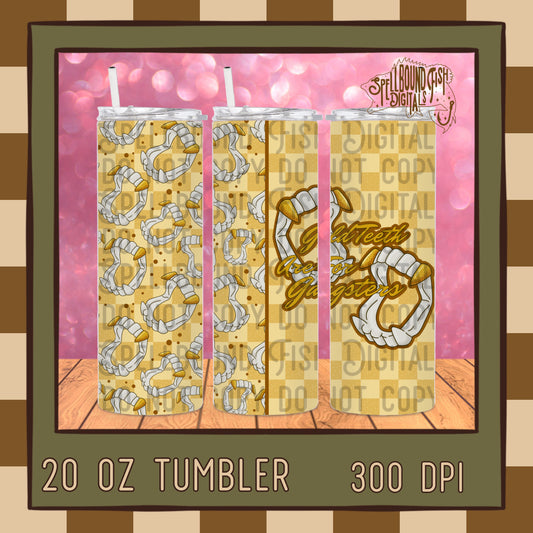 Gold teeth Tumbler Wrap