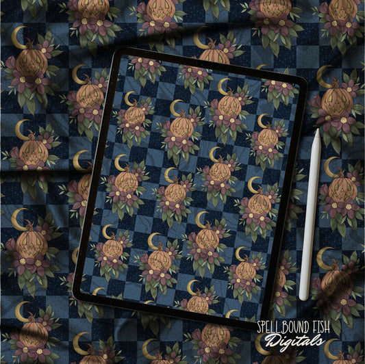 Floral Pumpkin Seamless