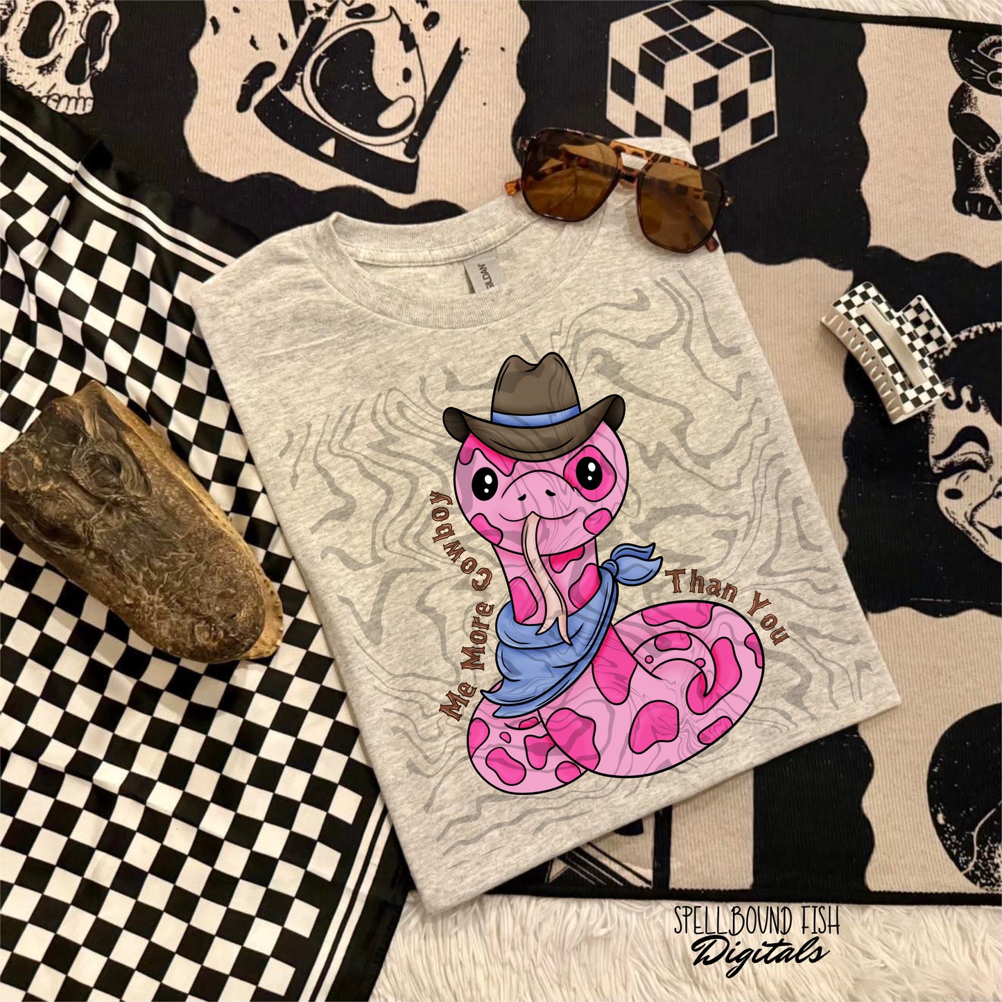 Me More Cowboy Pink PNG