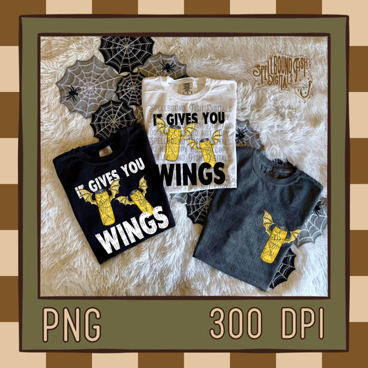 Yellow Wings PNG
