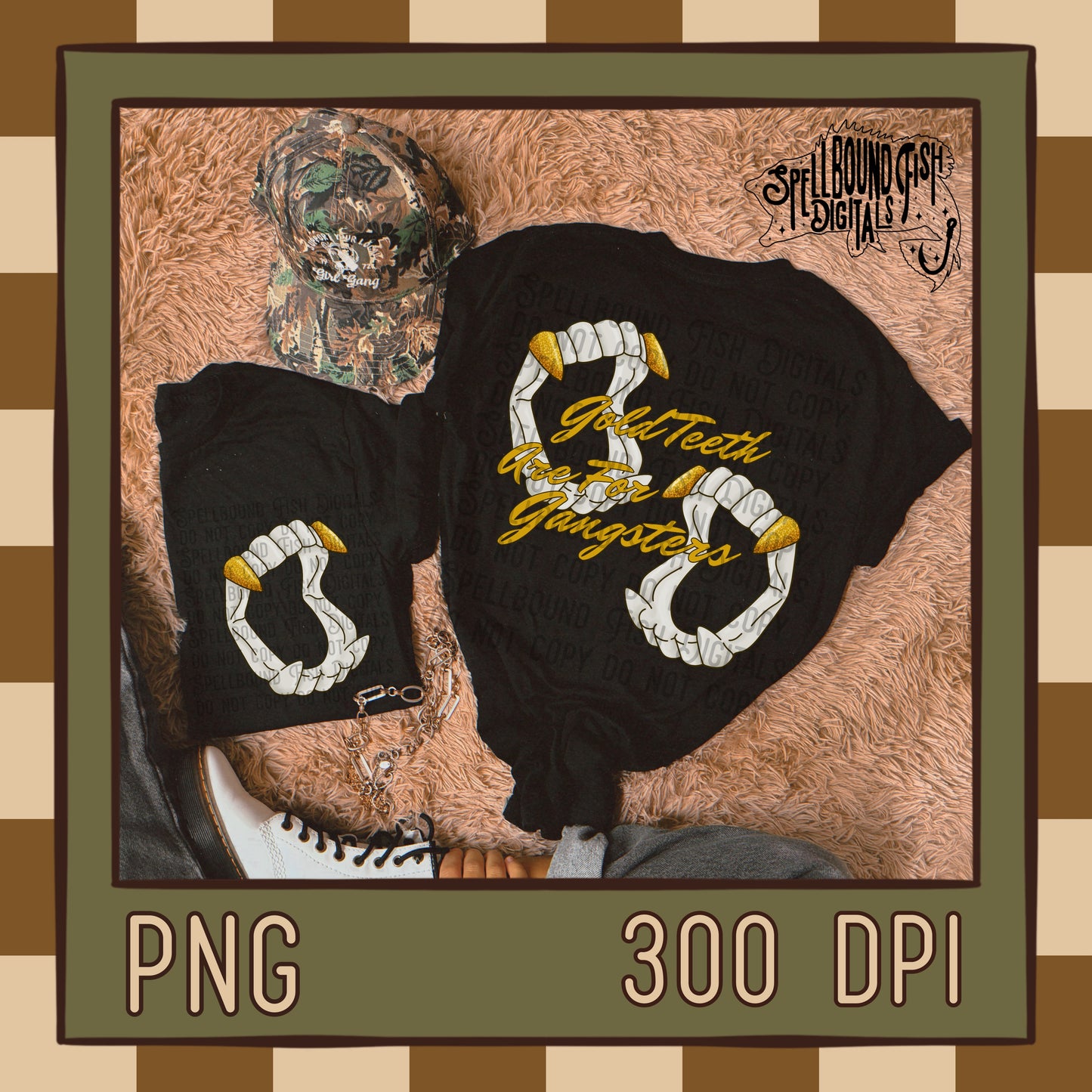 Gold teeth PNG