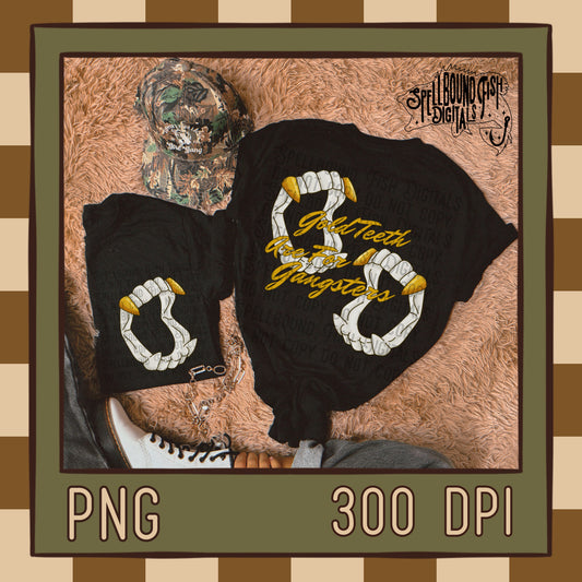 Gold teeth PNG