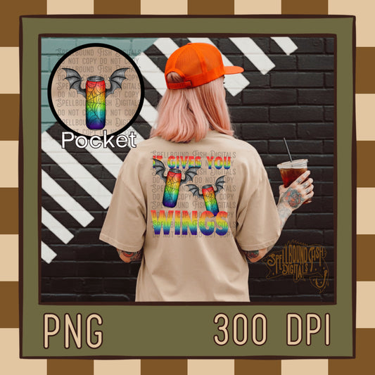 Rainbow Wings PNG