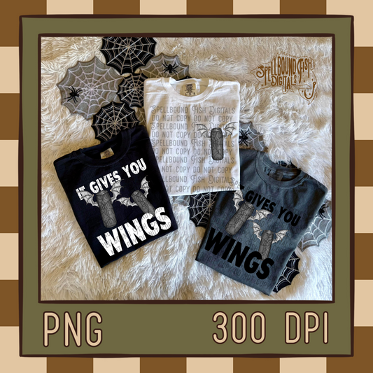 Gray Wings PNG