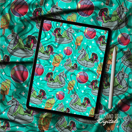 Hot Ghoul Summer  Seamless