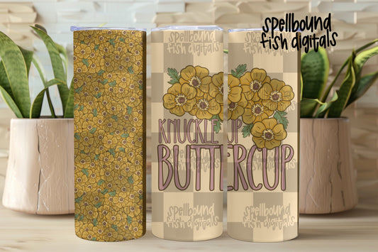 Knuckle Up Buttercup Tumbler Wrap