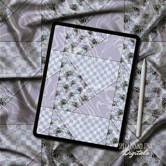 White eat your face patchwork Seamless
