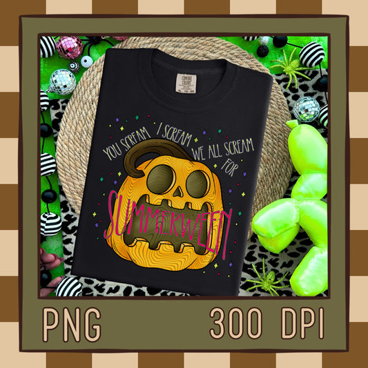 You Scream I Scream Summerween PNG