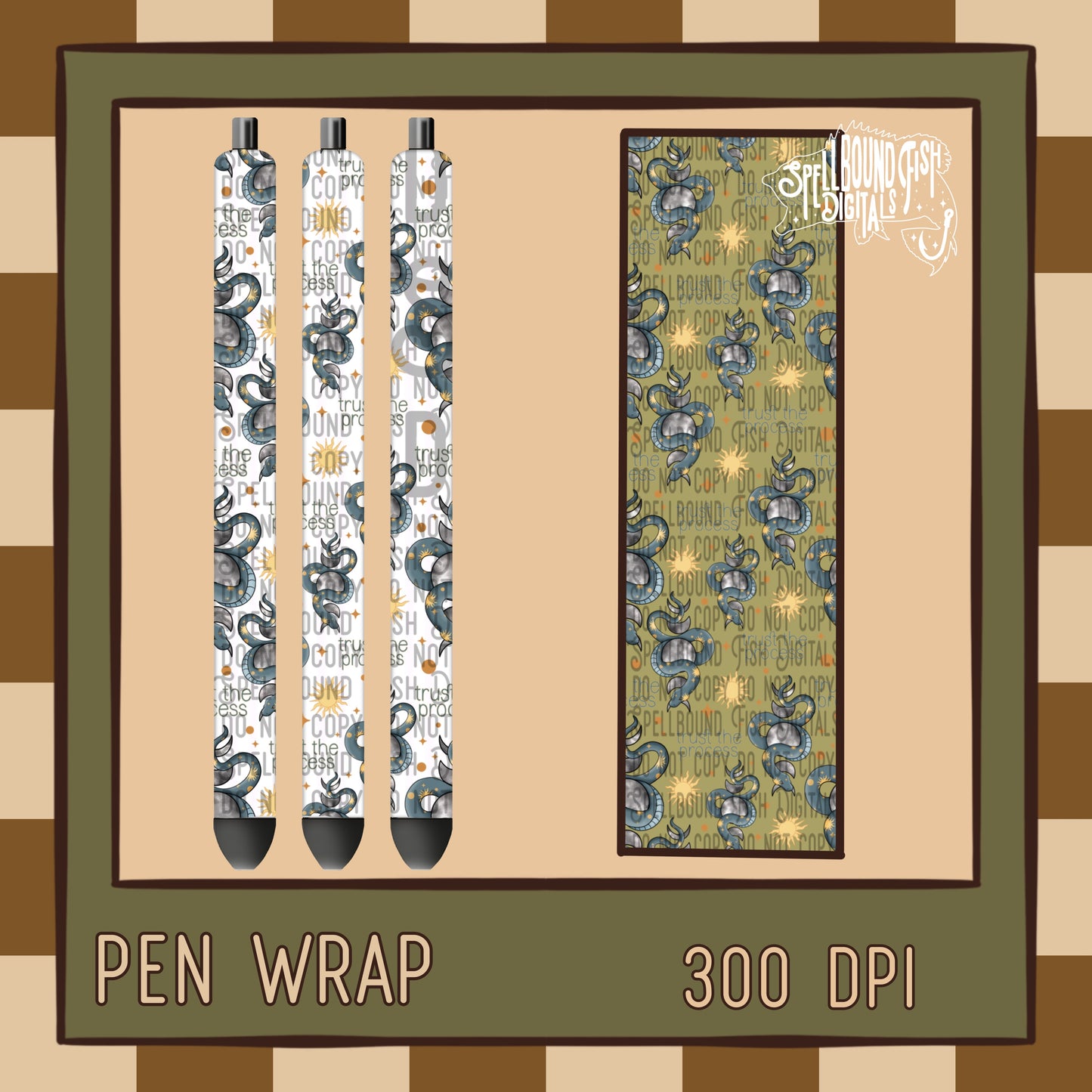Trust the process pen wrap