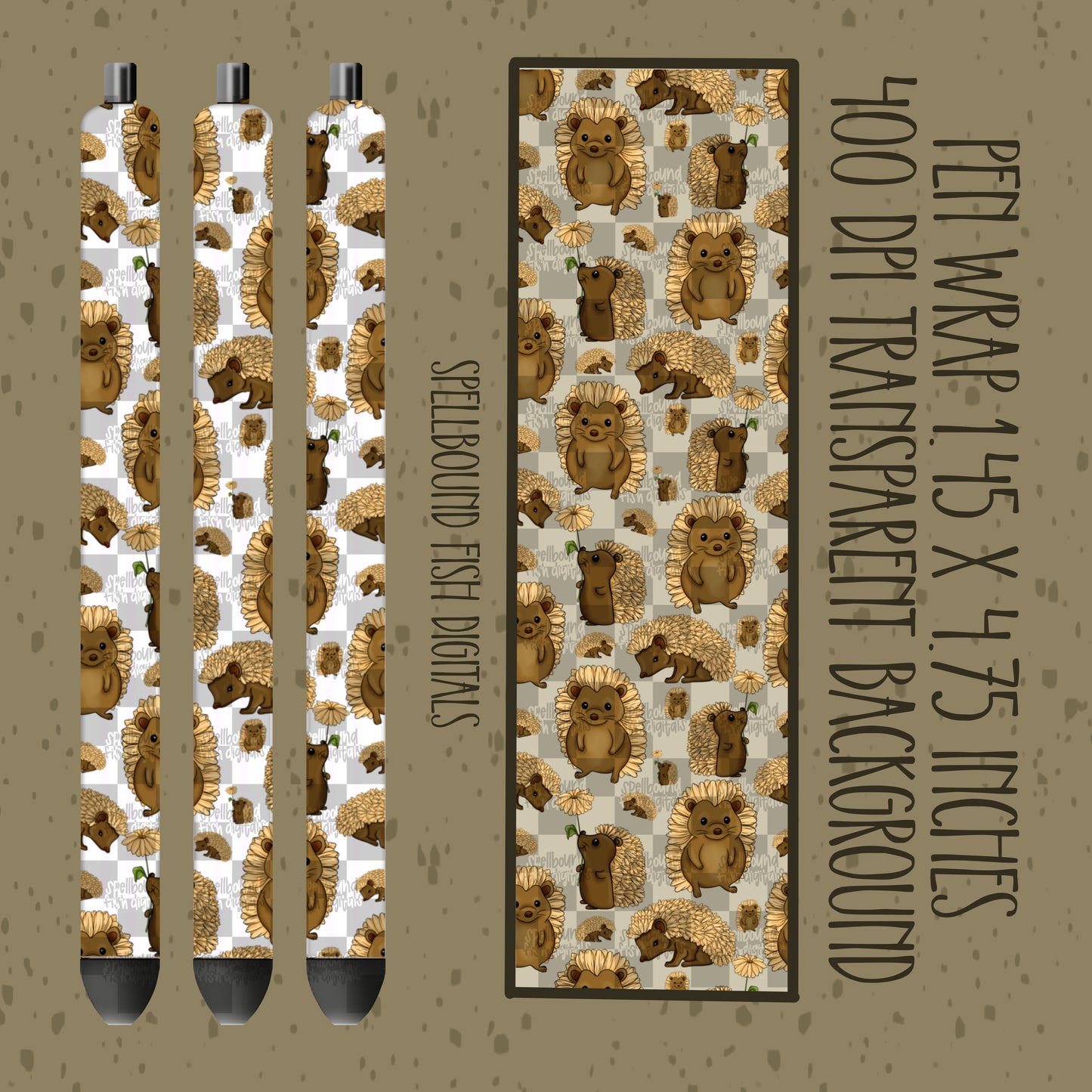 Hedgehog pen wrap