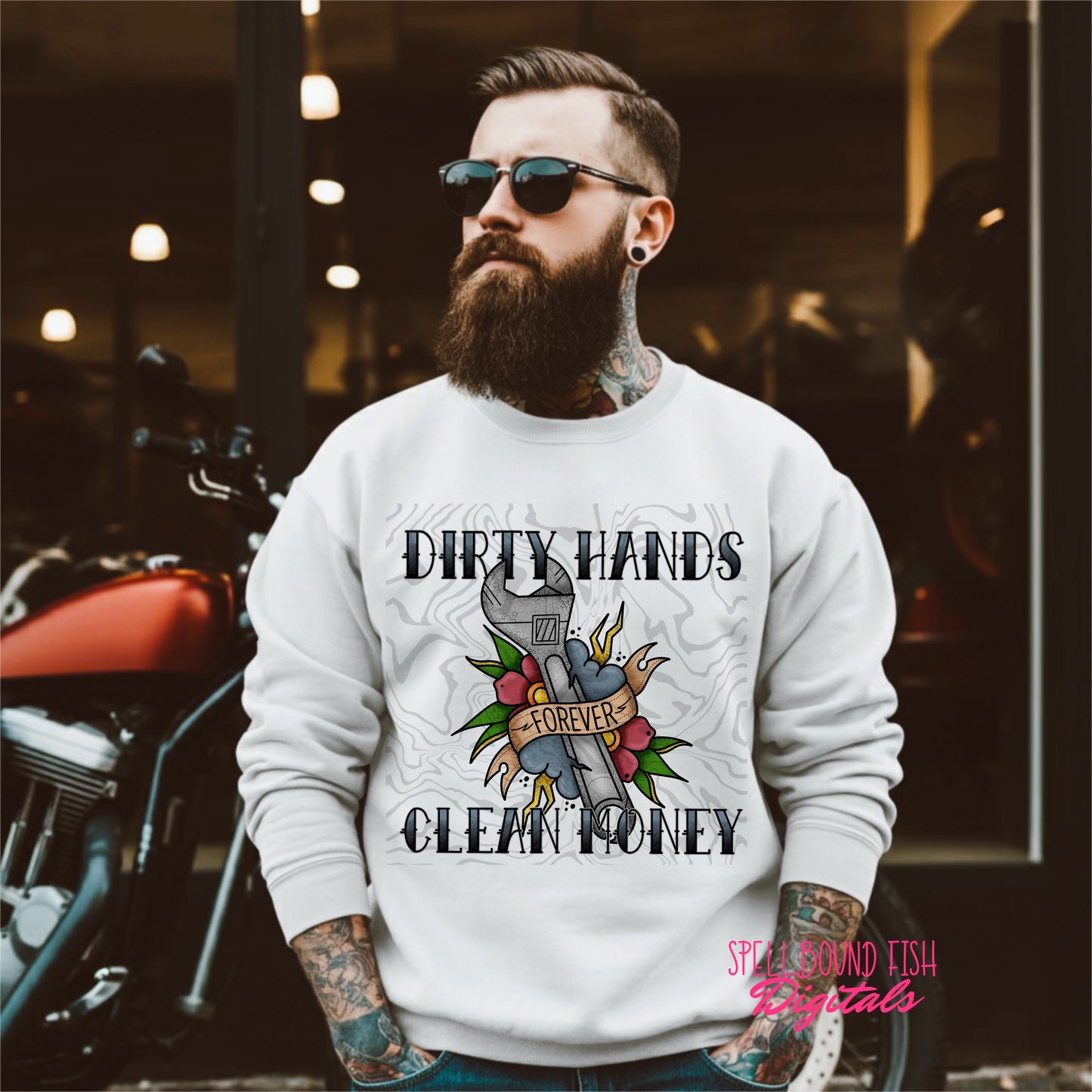Dirty Hands Clean Money PNG