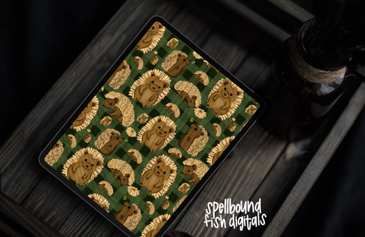 Green Hedgehog Seamless
